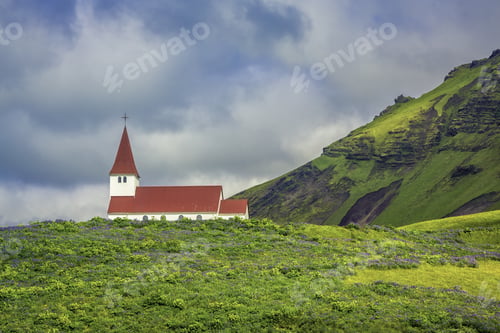 Preview: Church In Vik - Little Town In Southern Iceland