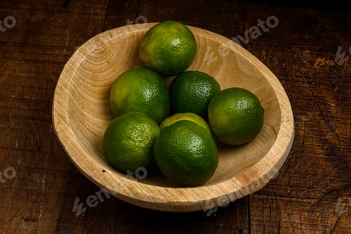 Preview: Close Up Of Persian Lime, Also Known Tahiti Lime, Is A Citrus Fruit Species Of Hybrid Origin, Known