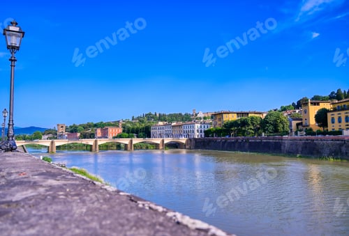 Preview: A Daytime View Along The Arno River In Florence, Italy.