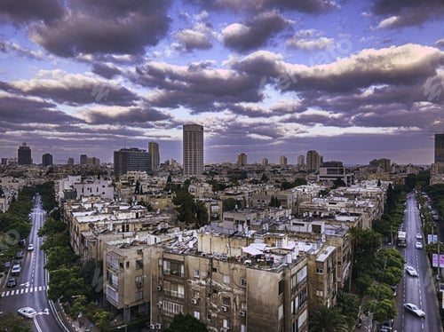 Preview: Drone Aerial Footage Midtown Tel Aviv Israel, Arlozorov, Ibn Gabirol ,Remez