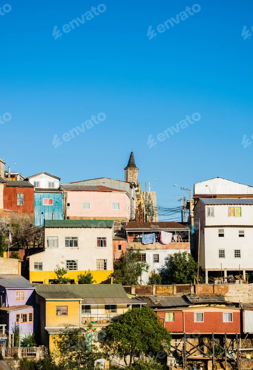 Preview: Valparaiso City Houses View From Way Up Hill. The Real Valparaiso.