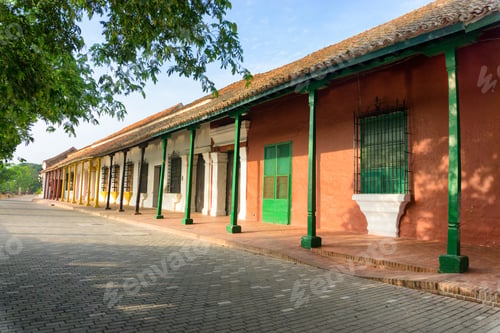 Preview: Beautiful Colorful Colonial Architecture In The Unesco World Heritage Town Of Mompox, Colombia