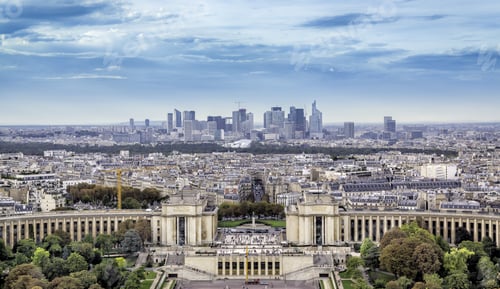 Preview: Aerial View Of Paris With Trocadero And La Defense, France