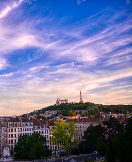 Preview: Lyon, France And The Basilica Of Notre-Dame De Fourviere From Jardin Des Plantes.