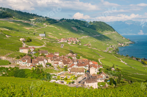 Preview: The Town Of Riex And Epesses In The Beautiful Lavaux Area, Vaud, Lake Geneva, Switzerland