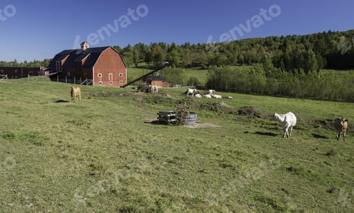 Preview: A Typical North American Red Barn, Eastern Townships, Quebec, Canada