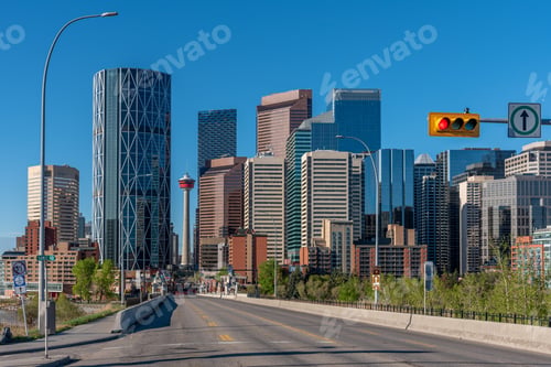 Preview: View Of Calgary'S Skyline On A Beautiful Spring Morning.
