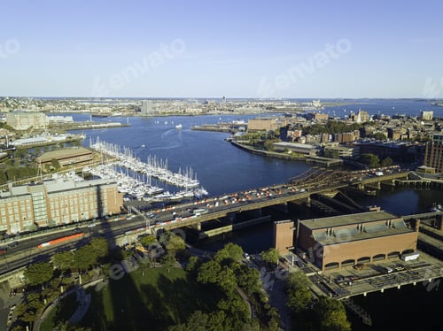 Preview: Boston Massachusetts Usa, Skyline Skyscrapers And Office Buildings In Back Bay, Urban Panorama