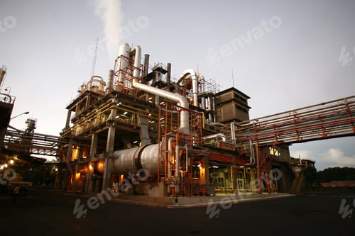 Preview: Industry At Night With Pipeline And Storage