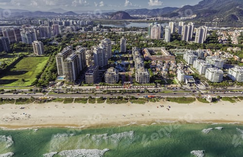 Preview: Rio De Janeiro, Barra Da Tijuca Beach Aerial View, Brazil