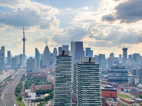 Preview: Aerial View Of Toronto City From Above, Toronto, Ontario, Canada