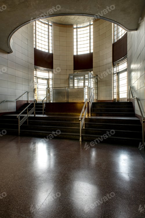 Preview: A Stunning Stainless Steel Lobby, With Art Moderne And Deco Styling, Terrazzo Floors And Terra