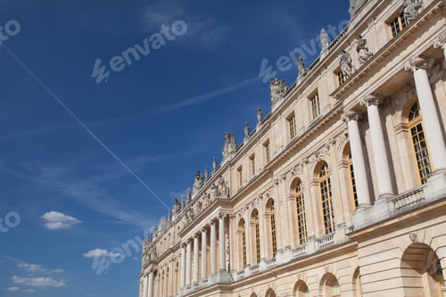 Preview: A Corner Of Palace Of Versailles With Blue Sky Background