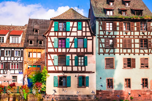 Preview: View Of Beautiful City Of Strasbourg France With Old Architecture