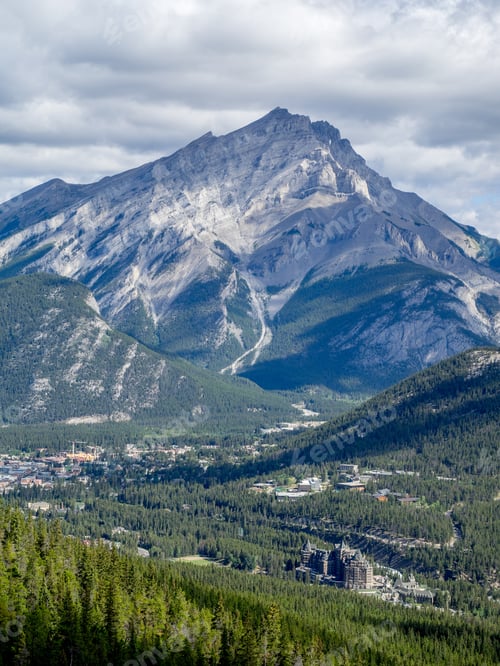 Preview: Banff Town View From Sulphur Mountain In Alberta, Canada