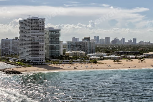 Preview: The Beauty Of Fort Lauderdale Overlooks The Ocean. Florida Beach.