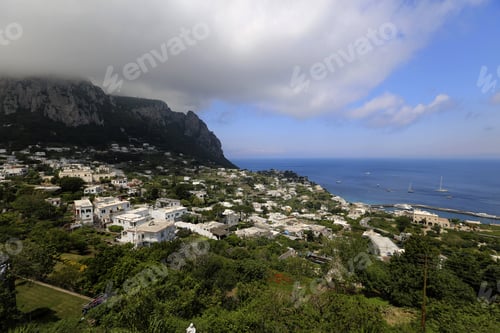 Preview: View Of City Of Capri In Mediterranean Sea, Italy