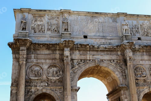 Preview: Closeup Arch Of Constantine In Rome, Italy. Concept Of Ancient Landmarks And Last Minute Cheap