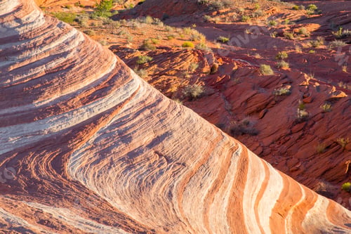 Preview: Beautiful Geological Rock Formations From Valley Of Fire State Park In Nevada.