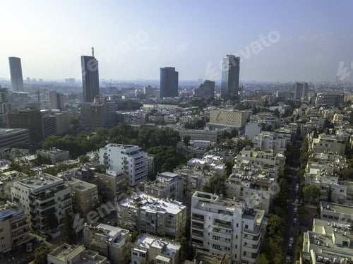 Preview: Tel Aviv Skyline - Aerial Photo Of Tel Aviv'S Center. Habima, Rothschild Blvd Area