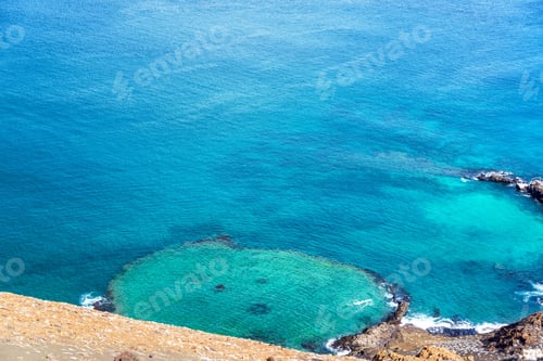 Preview: View Of An Underwater Crater On Bartolome Island In The Galapagos Islands In Ecuador
