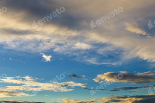 Preview: Amazing Skysape And Clouds In Sunset Sky. Concept Of Backgroung Photo And Cloudscape.