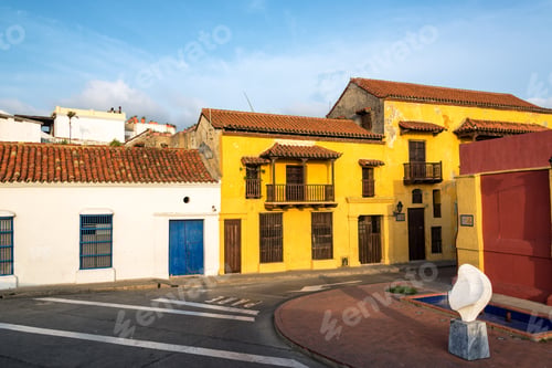 Preview: Beautiful Architecture In The Historic Colonial City Center Of Cartagena, Colombia