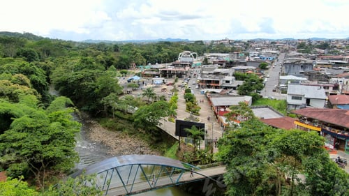 Preview: El Puyo - Ecuador Aerial Shot From Small Town Near Amazon-Yasuni