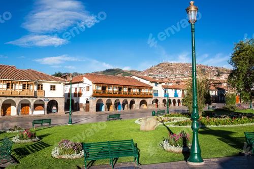 Preview: View Of The Plaza De Armas Of Cuzco, Peru With Beautiful Colonial Architecture Visible