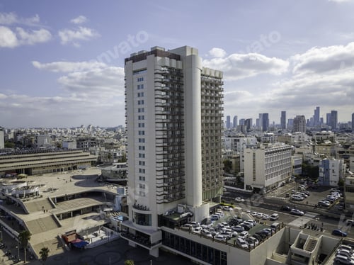 Preview: Tel Aviv Panorama Of The Beach, Waterfront Views, Hotels And Long Promenade Along Skyline
