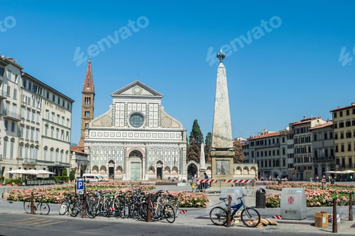 Preview: Church Of Santa Maria Novella And Square In Florence, Tuscany, Italy