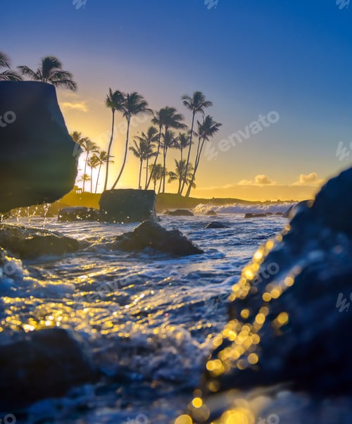 Preview: The Sunrise Over The Beach In Kauai, Hawaii