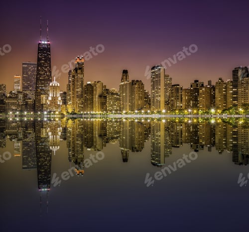 Preview: Downtown Chicago Magnificent Mile By Night