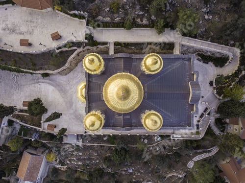 Preview: Moscovia Gorny Monastery Church Buildings Golden, Forest Ein Karem, Jerusalem Israel Hadassah