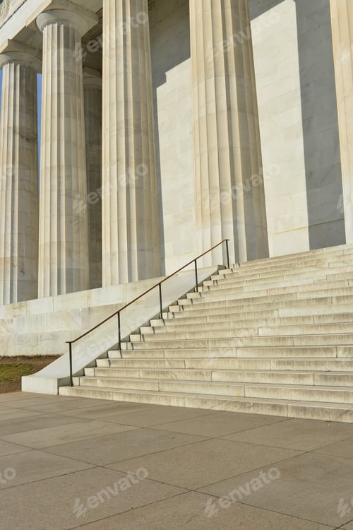 Preview: Architectural Details Of The Abraham Lincoln Memorial, Washington Dc, United States