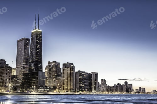 Preview: Chicago Skyline By Dusk