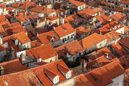Preview: Looking On Historic Red Roofed Buildings Of Dubrovnik, Croatia