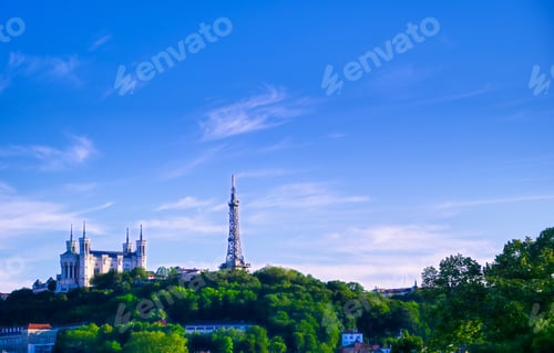 Preview: Lyon, France And The Basilica Of Notre-Dame De Fourviere From Jardin Des Plantes.