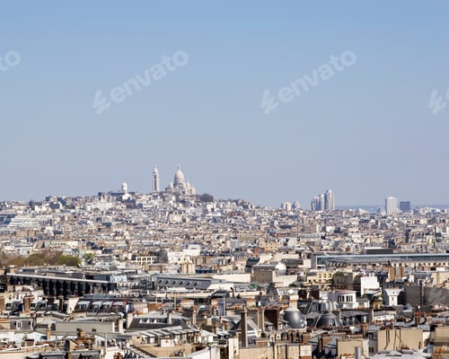 Preview: Color Dslr Image Of Basilica Of The Sacre Cœur On Montmartre From The Top Of The Arch De Triumph
