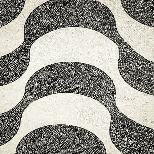 Preview: Aerial View Of Copacabana Beach Sidewalk Mosaic, Rio De Janeiro
