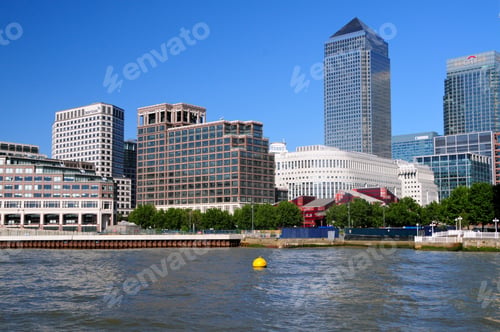 Preview: Buildings At Canary Wharf London, Uk