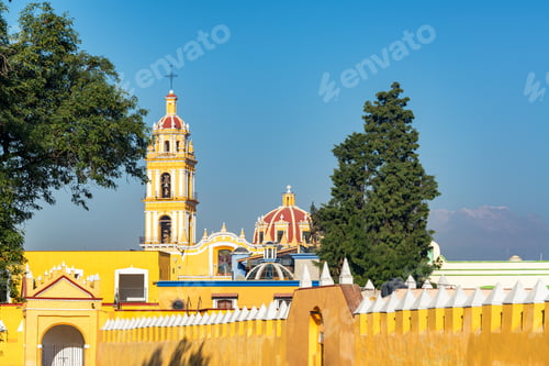 Preview: Yellow Church Of San Pedro In The Center Of Cholula, Mexico