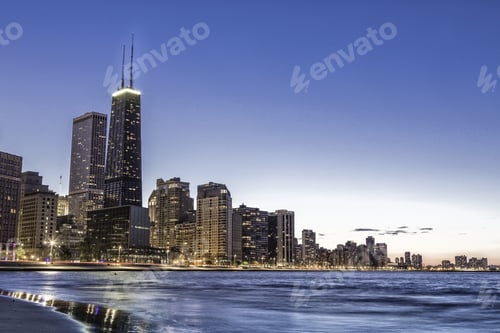 Preview: Chicago Skyline By Dusk