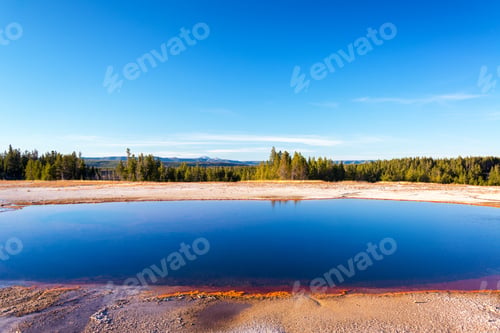 Preview: Grand Prismatic Spring Landscape View In Yellowstone National Park