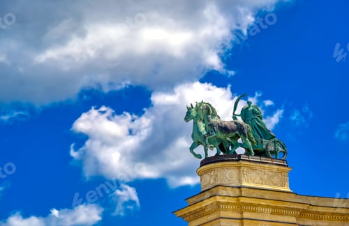 Preview: Millennium Monument On The Heroes' Square In Budapest, Hungary.