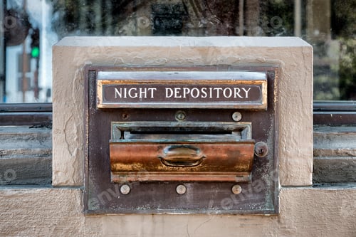 Preview: Open Night Deposit Tray Of Abandoned Bank