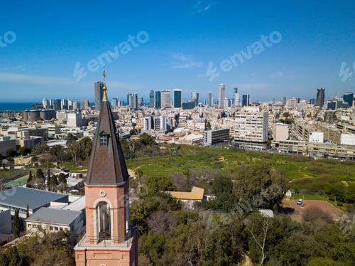 Preview: Aerial View Of South Tel Aviv Neighborhoods Cityspace.
