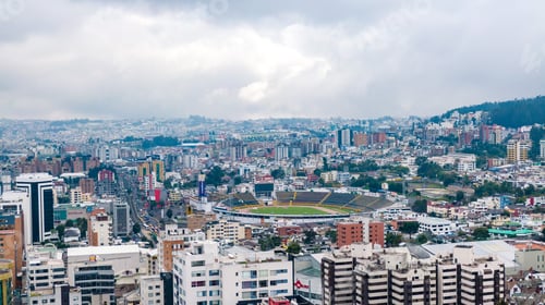 Preview: Quito, Ecuador- Beautiful View Of Atahualpa Stadium At Background In Quito, The Capital Of Ecuador