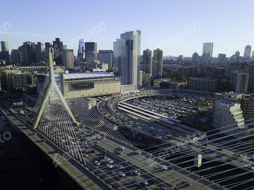 Preview: Boston Massachusetts Usa, Skyline Skyscrapers And Office Buildings In Back Bay, Urban Panorama