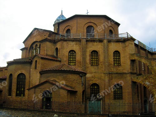 Preview: Old Church In Ravenna Italy Made Of Bricks